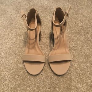 New nude strappy heels